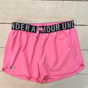 Under Armour Pink Running Shorts HeatGear Moisture-Wicking Loose Fit